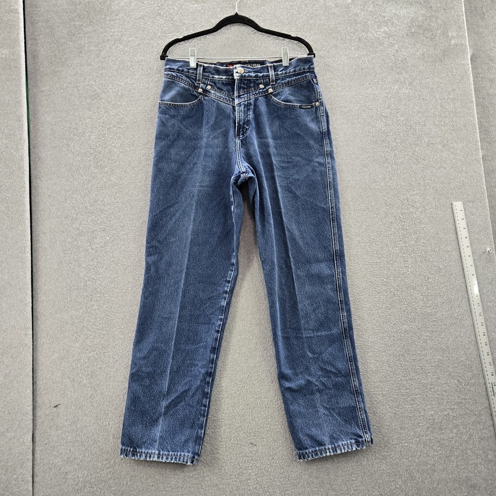 VINTAGE Rockies Women Jeans 13/14 L Blue Denim High Waist 30" Inseam